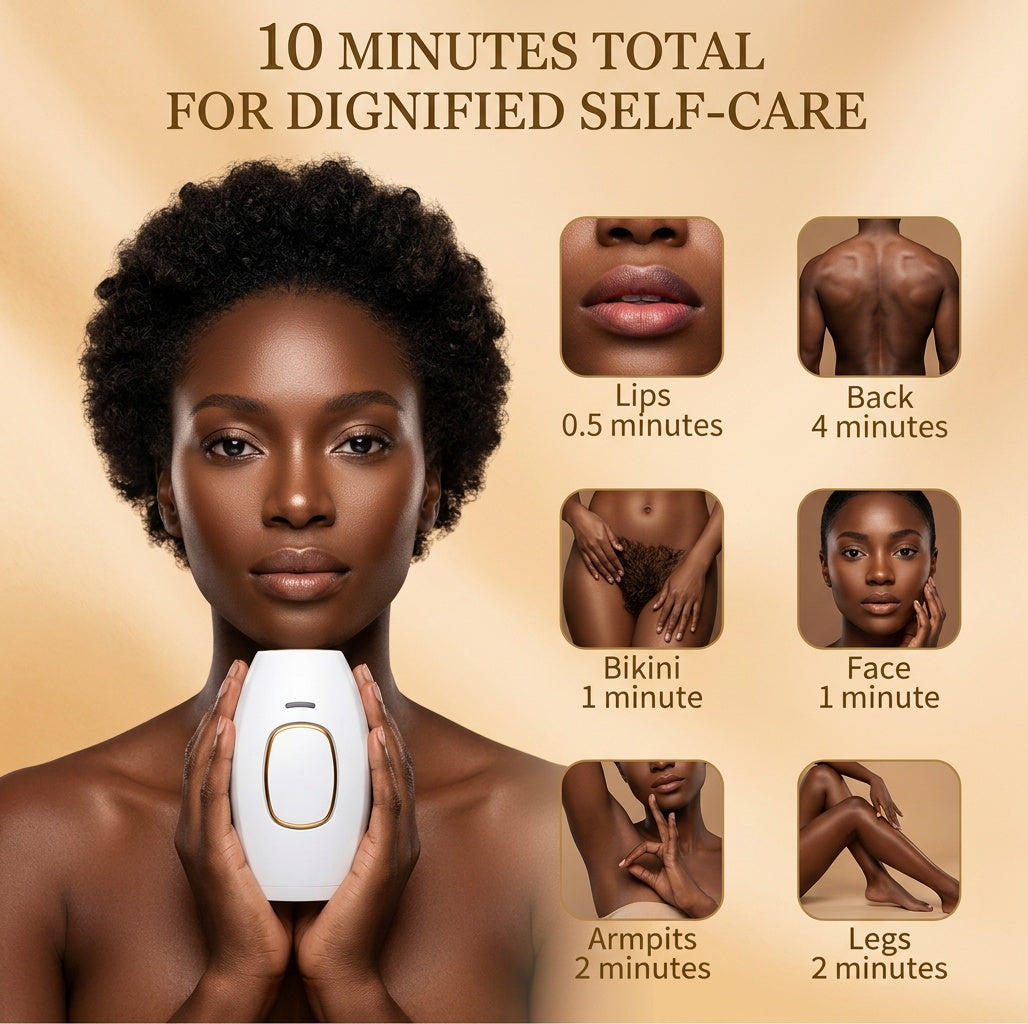 IPL Hair Removal Device 10 Minutes Self Care Body Zones - Beauty by Ouria | Épilation IPL 10 Minutes Zones Corps