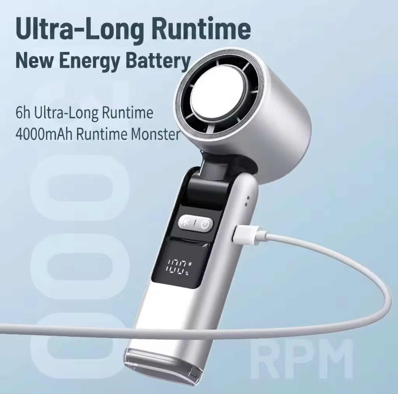 Portable Bladeless Turbo Fan — Instant Cool, Anywhere You Go