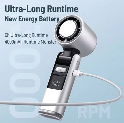 Portable Bladeless Turbo Fan — Instant Cool, Anywhere You Go