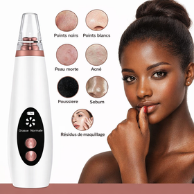 Blackhead Remover Vacuum Black Woman 7 Skin Concerns Blackheads Sebum Acne - Beauty by Ouria | Aspirateur Points Noirs Femme Noire 7 Problèmes Peau Sébum Acné
