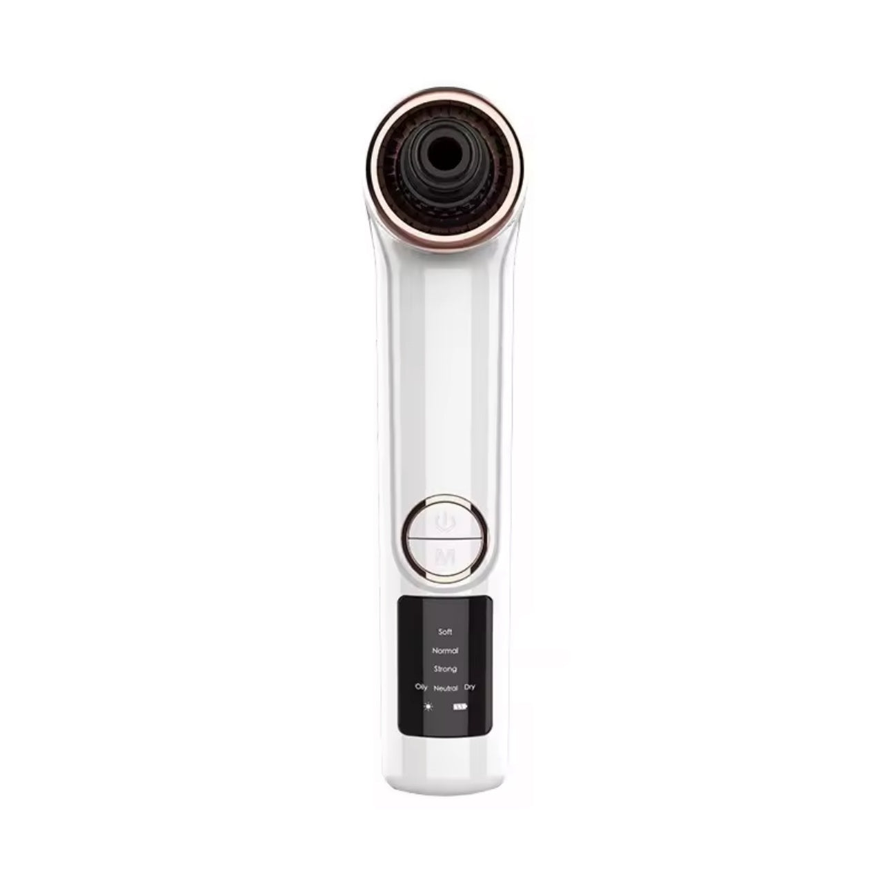 Blackhead Remover Vacuum White Version Front View - Beauty by Ouria | Extracteur Points Noirs Blanc