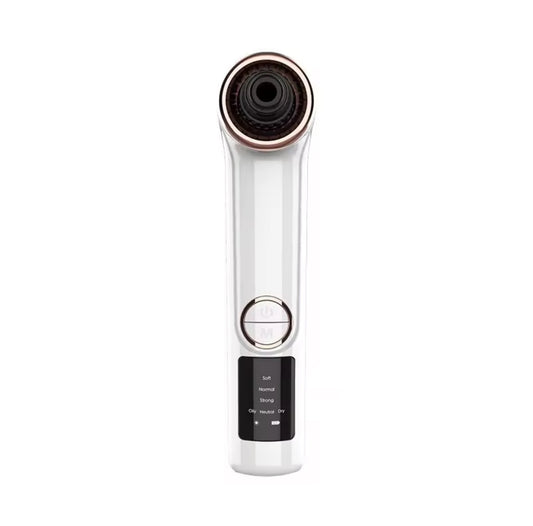 Blackhead Remover Vacuum White Version Front View - Beauty by Ouria | Extracteur Points Noirs Blanc
