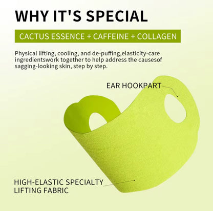 Cactox V-Lift Mask Ingredients Cactus Caffeine Collagen - Beauty by Ouria | Ingrédients Actifs