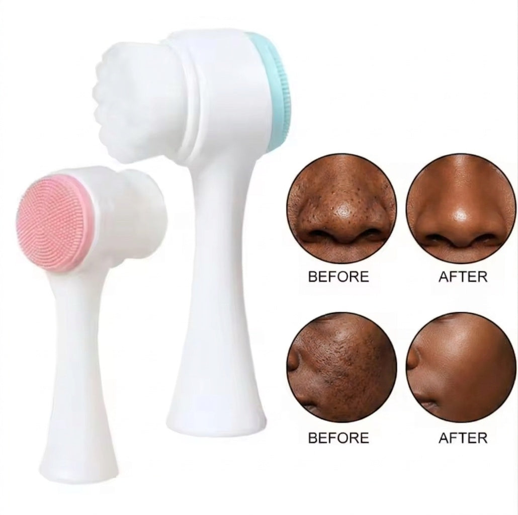 Facial Cleansing Brush Before After Pores Dark Skin - Beauty by Ouria | Avant Après Pores Peau Foncée
