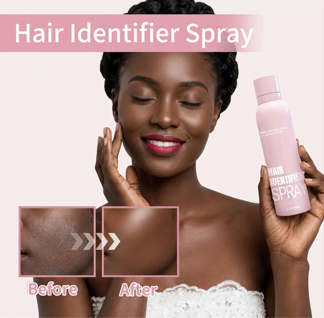 Hair Identifier Spray Before After Hair Removal Black Woman - Beauty by Ouria | Avant Après Dépilation