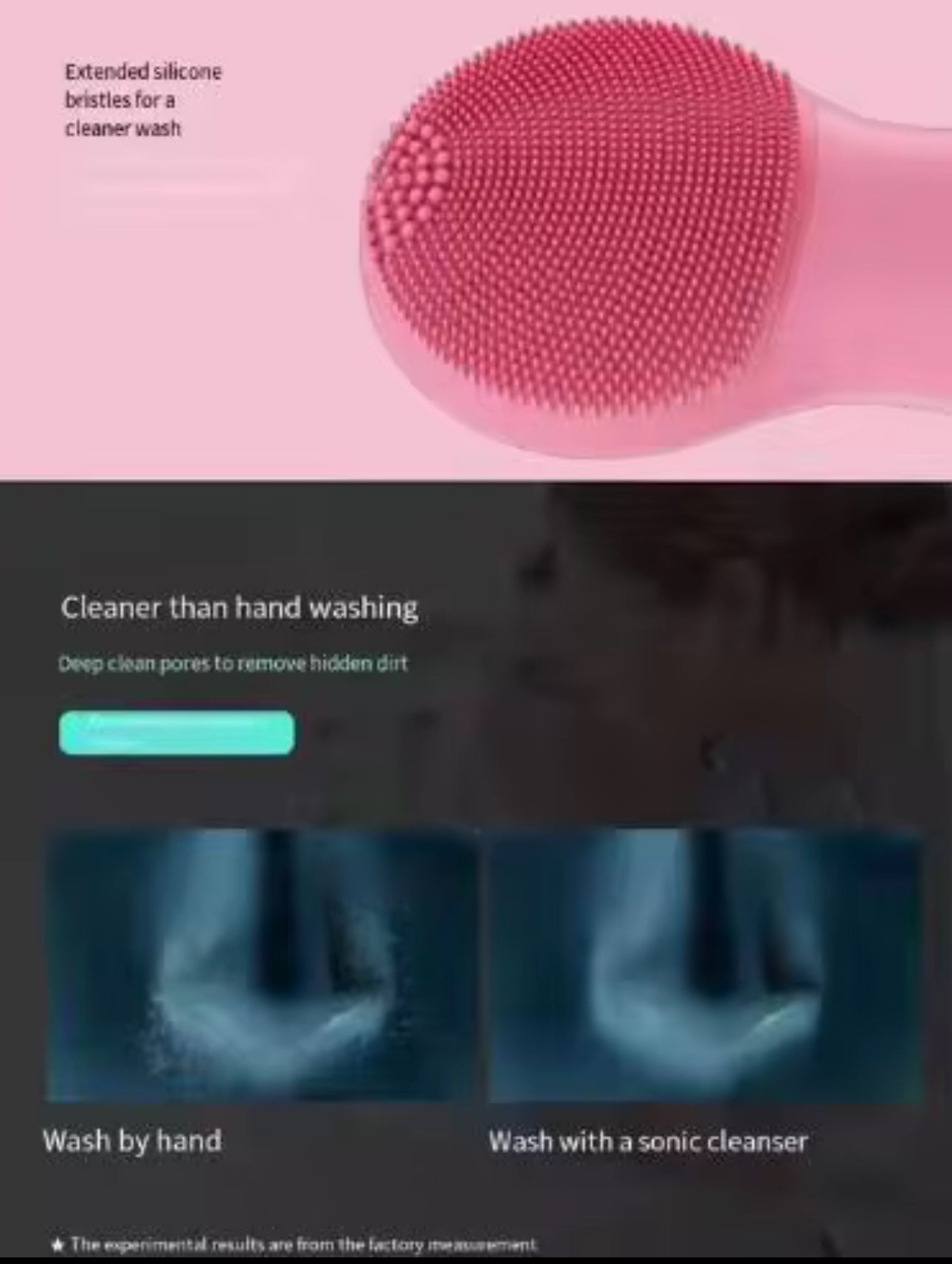 Silicone Brush Sonic Vs Hand Washing Comparison - Beauty by Ouria | Brosse Sonique Vs Lavage Main Comparaison
