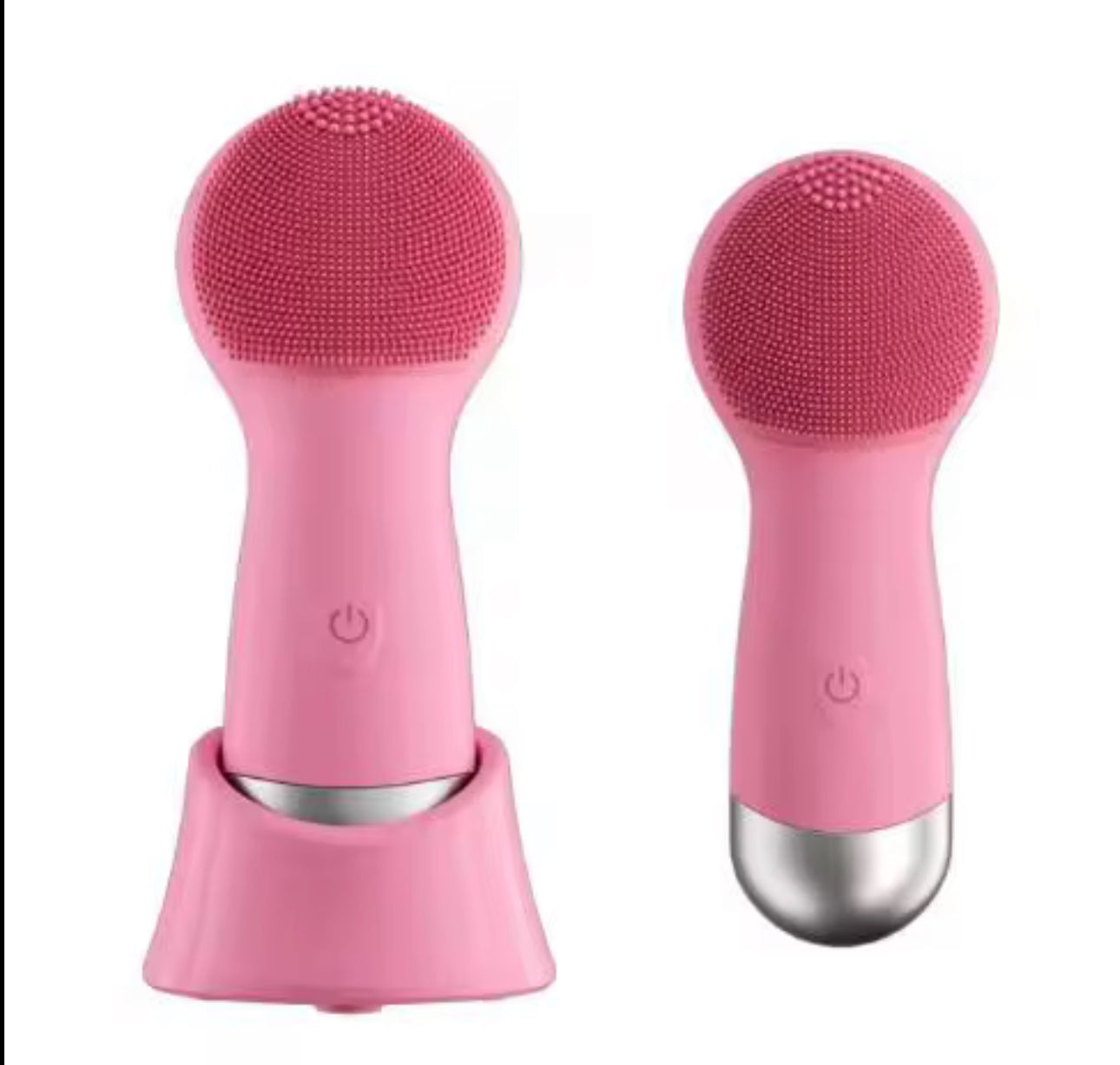 Silicone Face Brush Two Angles With Without Stand - Beauty by Ouria | Deux Angles Avec Sans Socle Charge