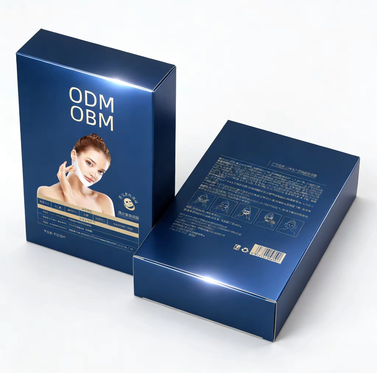 V-Lift Firming Mask Box Packaging Front and Back - Beauty by Ouria | Masque Lifting Boîte Recto Verso